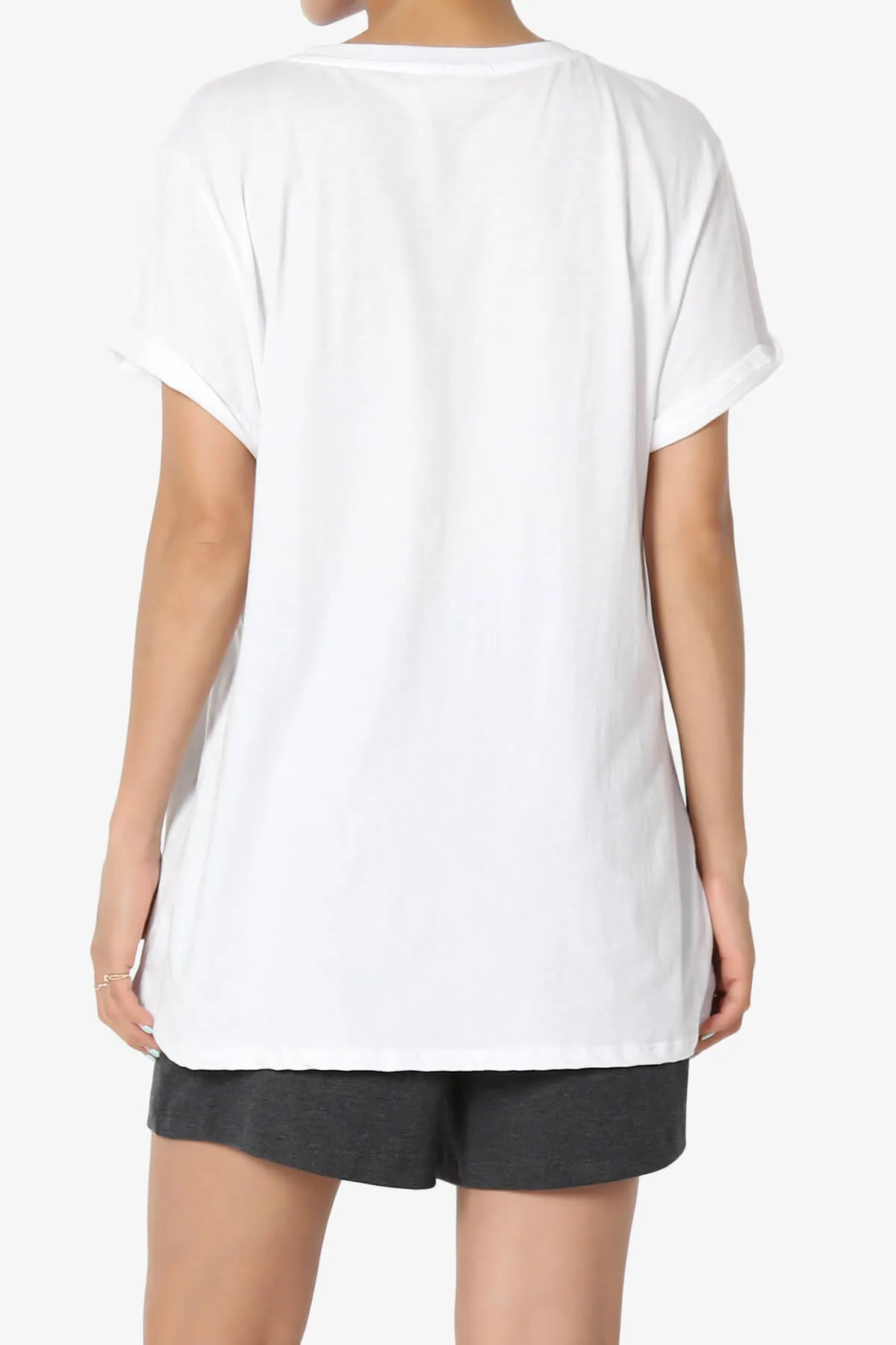 Mayra O Neck Cotton Boyfriend Tee PLUS